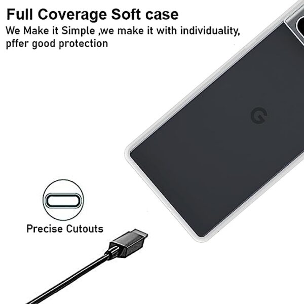GEARMAG Transparent Soft Back Cover for Google Pixel 6A - Image 4