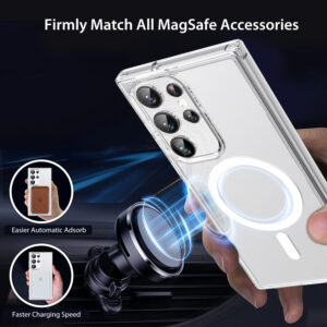 Gearmag Protective Samsung Galaxy S23 Ultra Transparent Magnetic Back Case Cover