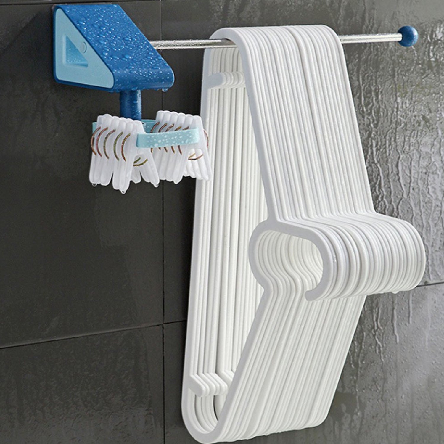 Self-Adhesive Kitchen Utensil Holder Hooks, Hangers & Racks for Convenient Storage