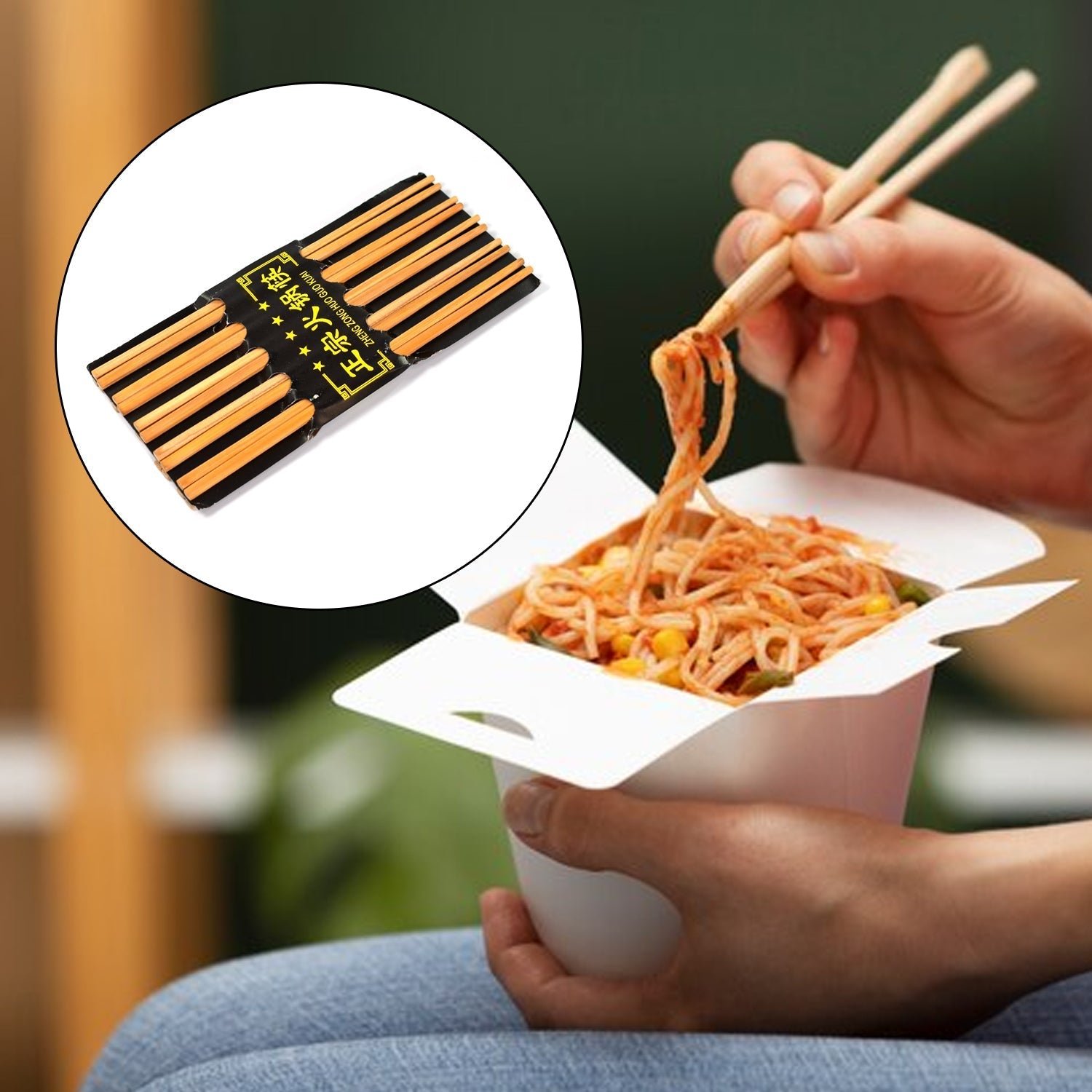 10pair Chopsticks Set Lightweight Easy to Use Chop Sticks