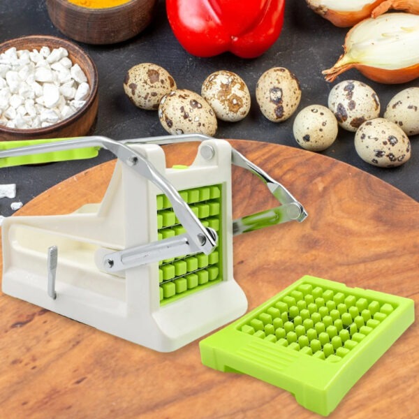 French Fry Cutter, Great with Vegetables, Potato Fries Cutter Professional Vegetable Cutter Stainless Steel Cutter Potato, Onions, Carrots, Cucumbers, Fruits Potato Cutter (1 pc) - Image 4