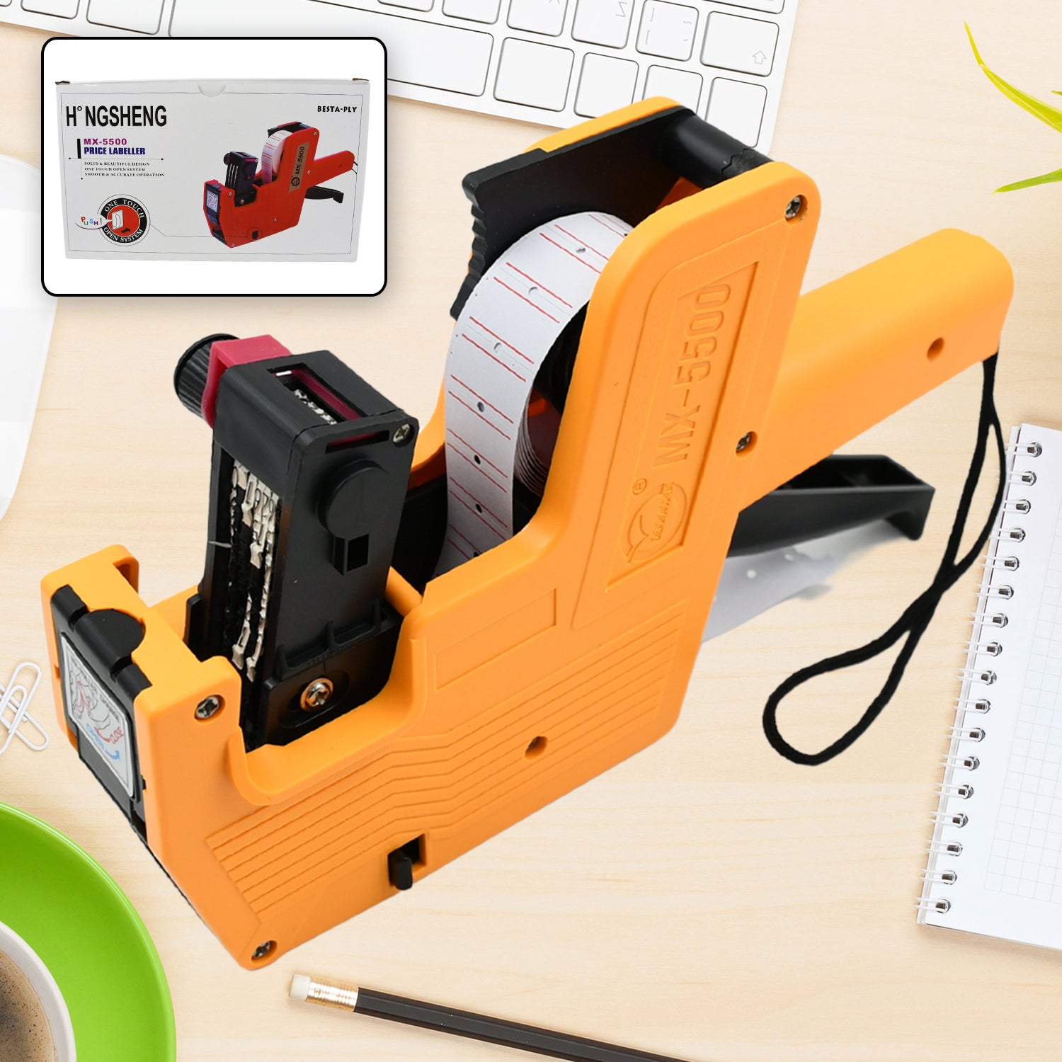 Handheld 8-Digit Plastic Price Tag Gun – Ideal for Retail & Market Price Tagging