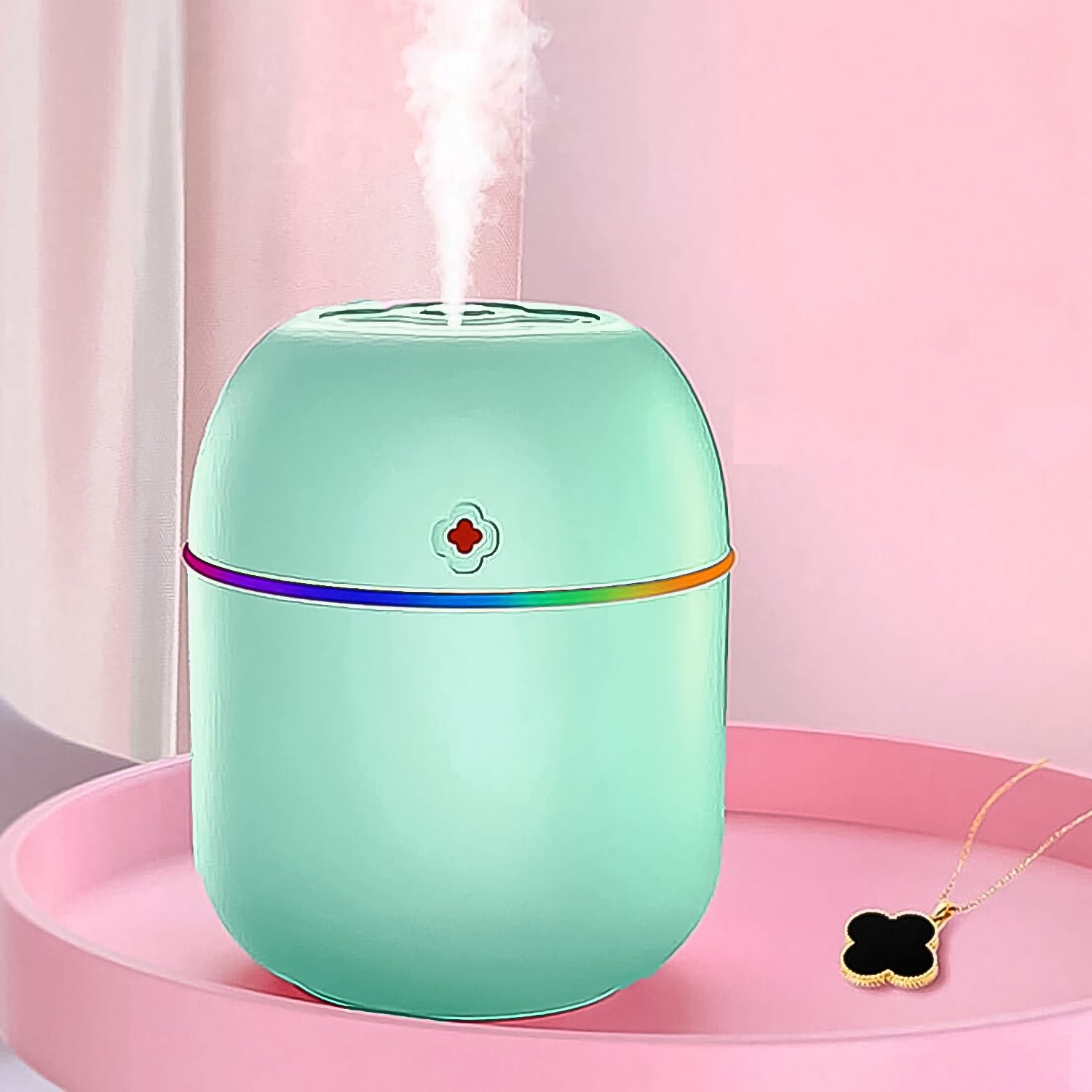 Portable Mini USB Humidifier with Light – Cool Mist & Essential Oil Diffuser (250ML)