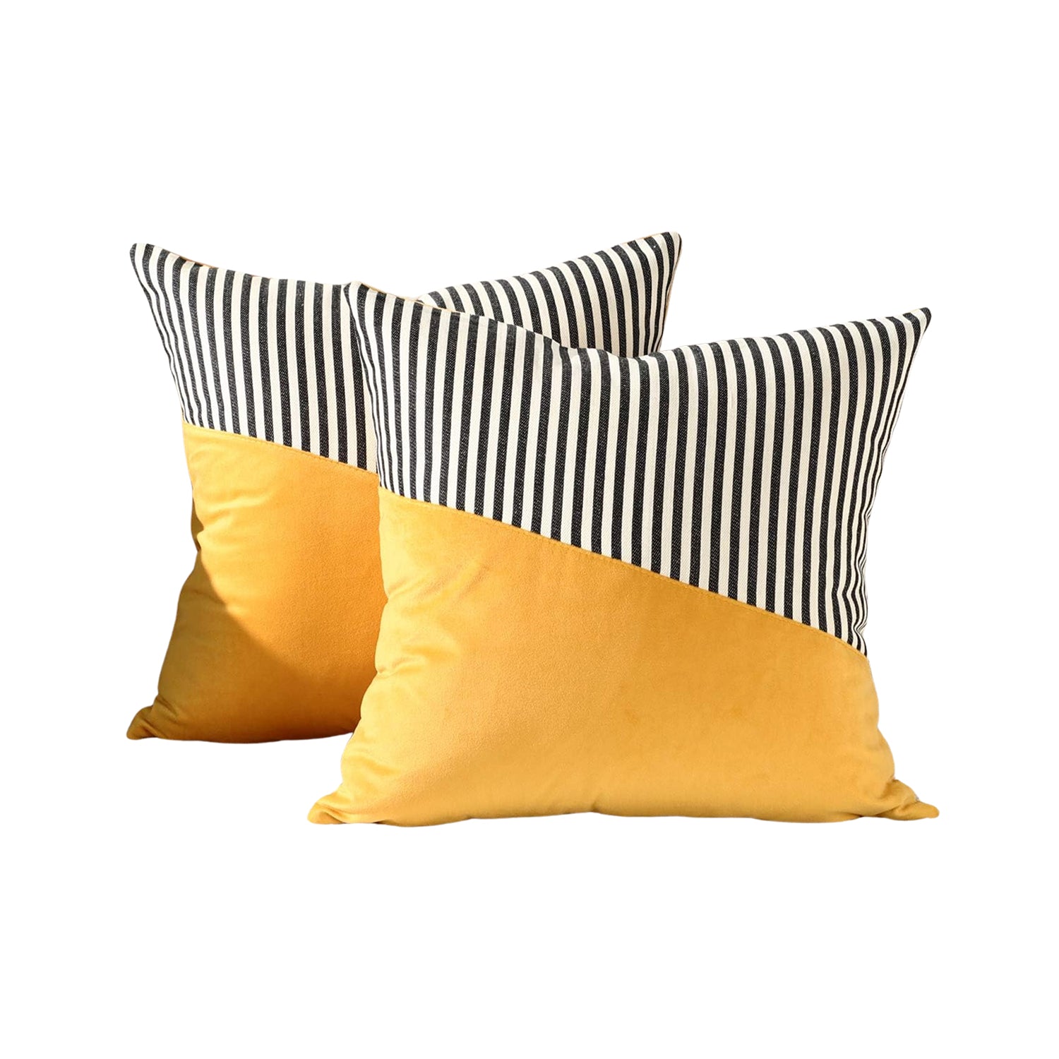 Decorative Pillow Covers Cushion Cases Soft Cotton (22 Ã 22 Inch / 1 Pair / 2 Pc)