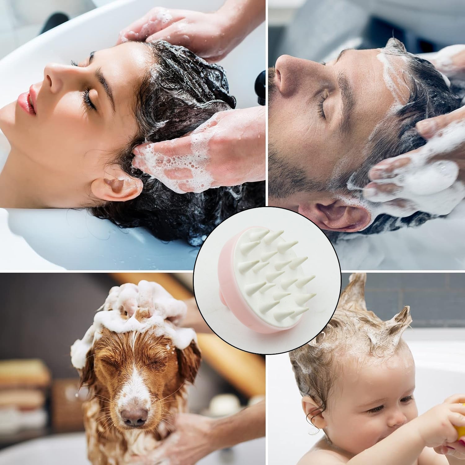 Hair Scalp Massager Shampoo Brush (1 Pc), Hair accessories