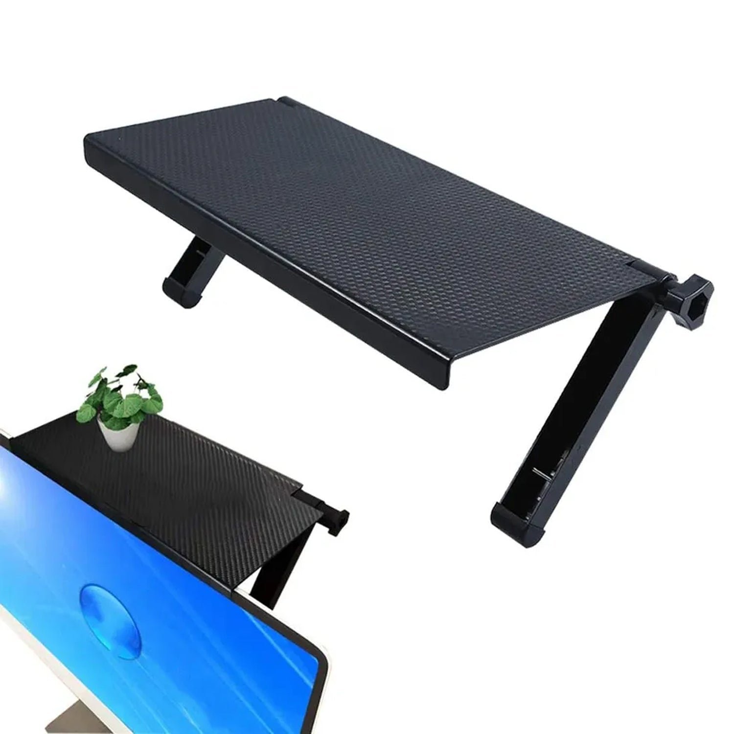 Adjustable TV Top Shelf for Screen & Monitor – Media Storage Rack