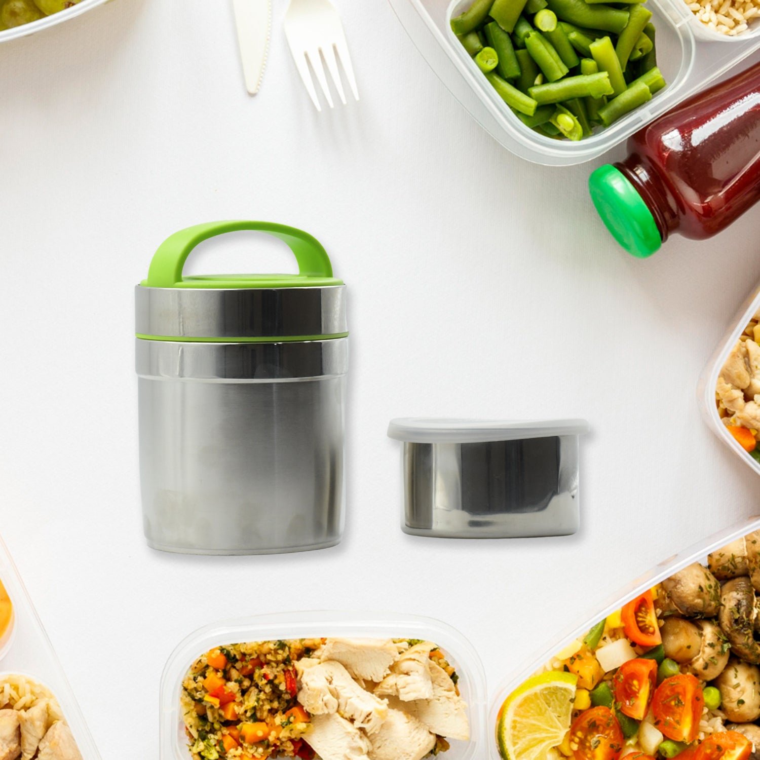 LEAK-PROOF THERMOS FLASK FOR HOT FOOD,  VACUUM INSULATED LUNCH BOX  (1.6 L)