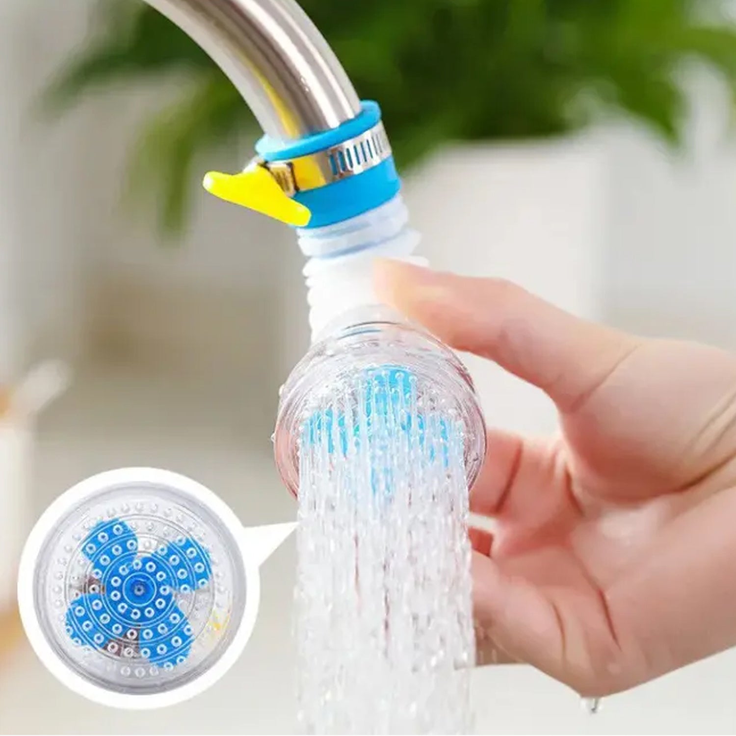 360° Rotating Water-Saving Faucet Nozzle with Filter (1 Pc)