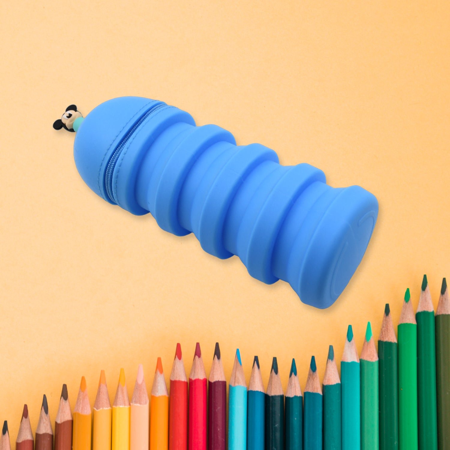 Silicone Telescopic Pencil Case – Large Capacity Zipper Case for School & Office