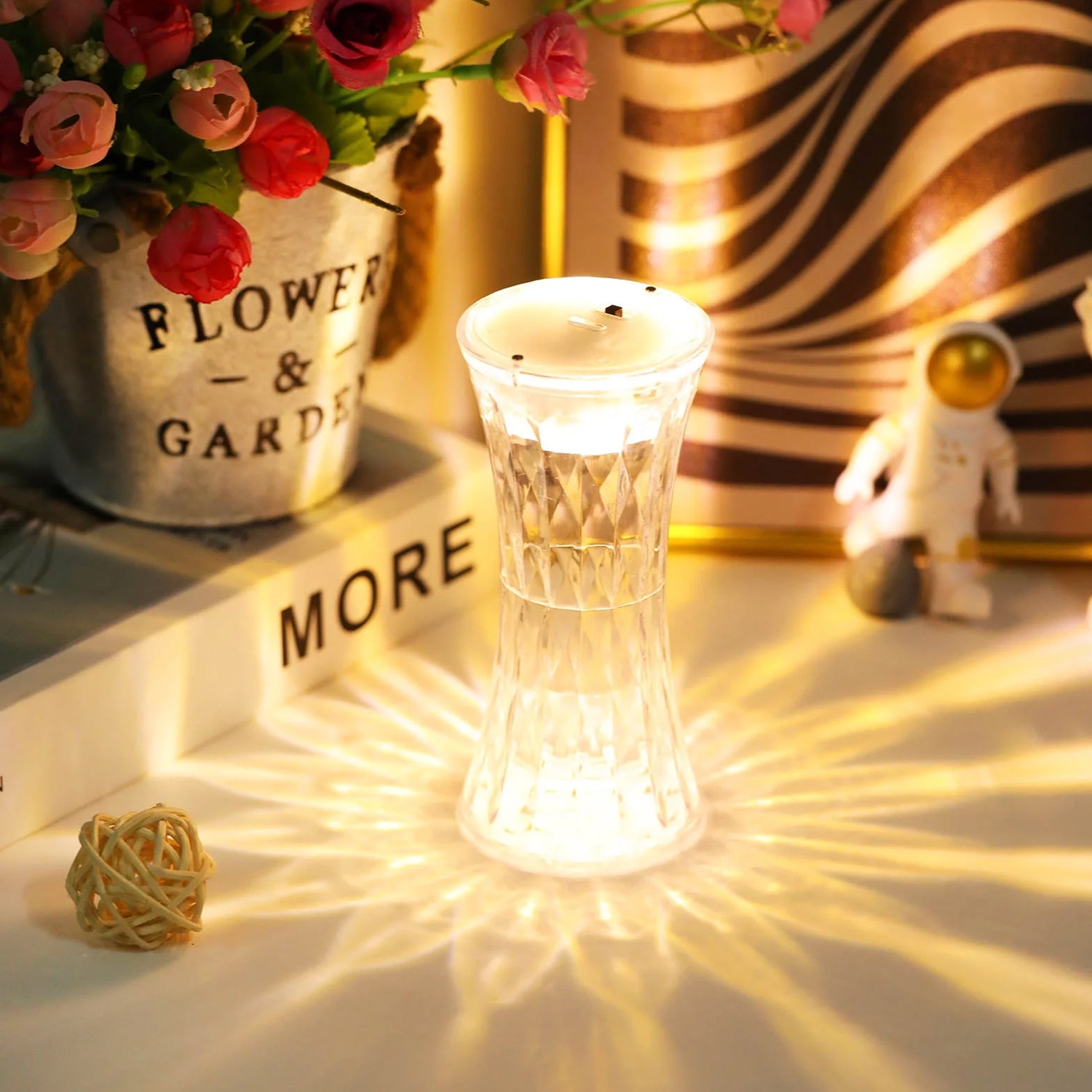 Crystal Table Lamp – Universal Soft Night Light & Study, Bedroom, Office & Children's Room (12Pc MOQ)