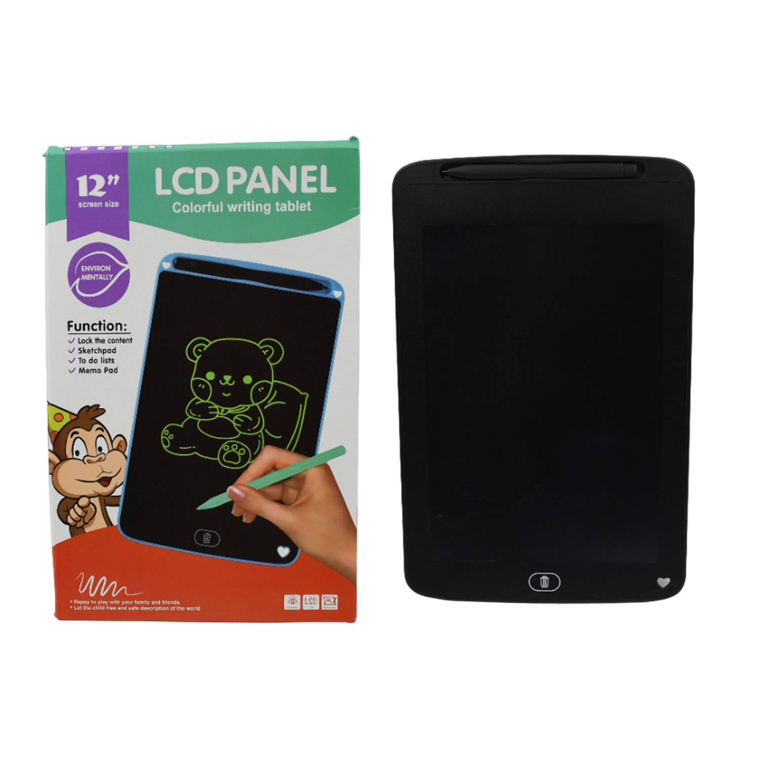 Portable LCD Writing Tablet – 12-Inch Digital Notepad for Kids & Notes