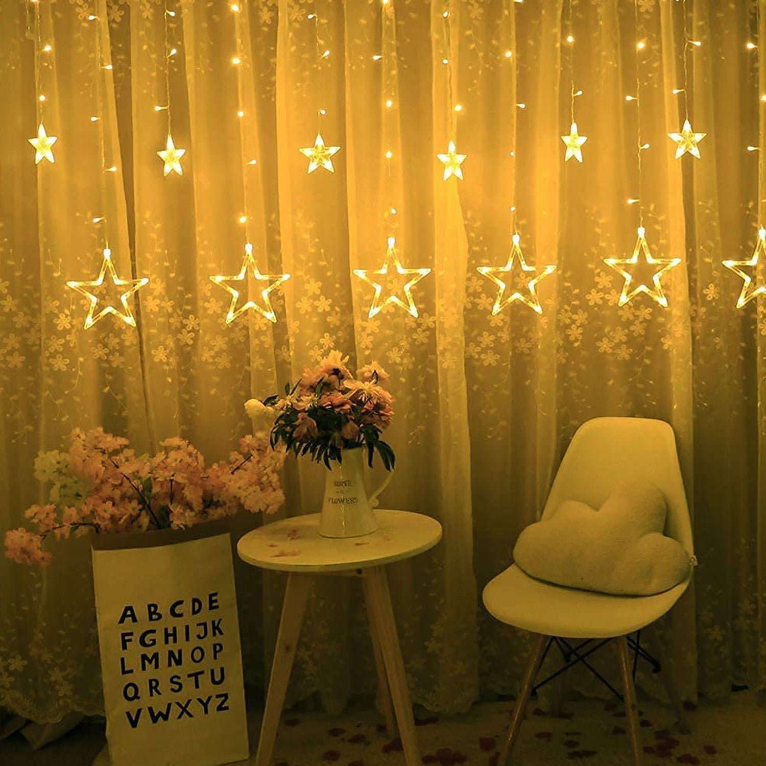 12 Stars Curtain String Lights, Window Curtain Lights