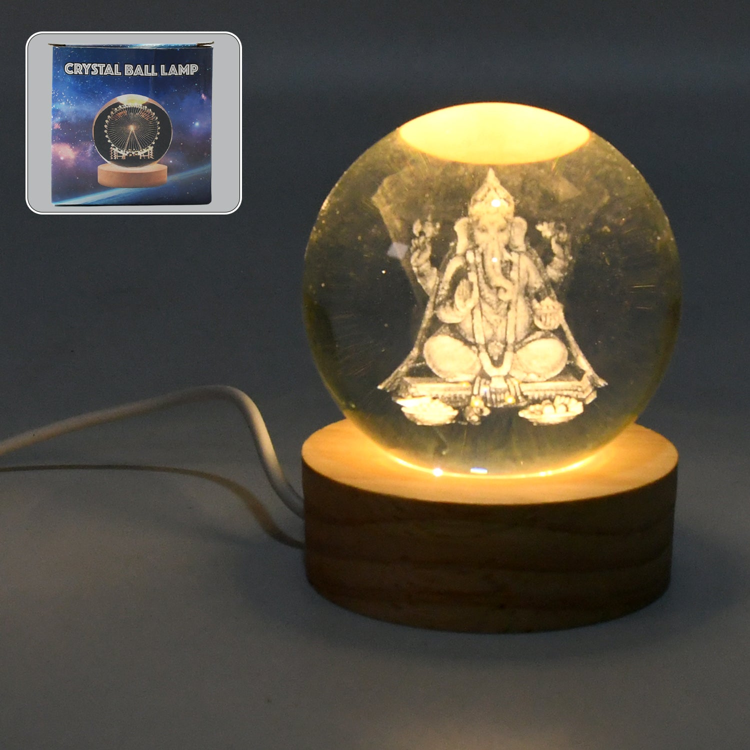 3D Crystal Ball lamps for Bedroom 3D Lamps for Home Decoration 3D Crystal Ball Night Light Gifts for Women Gifts for Men Room Decor Items for Bedroom for Friend and FamilyÂ (1 Pc)