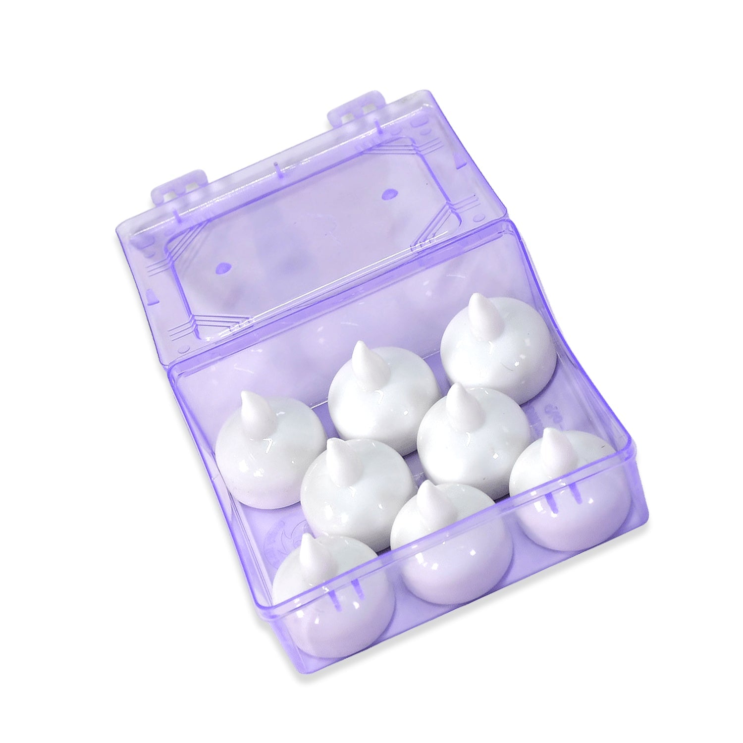 8-Piece Battery Operated Flameless Floating Candles in Transparent Box – Decorative Wedding Tea Lights