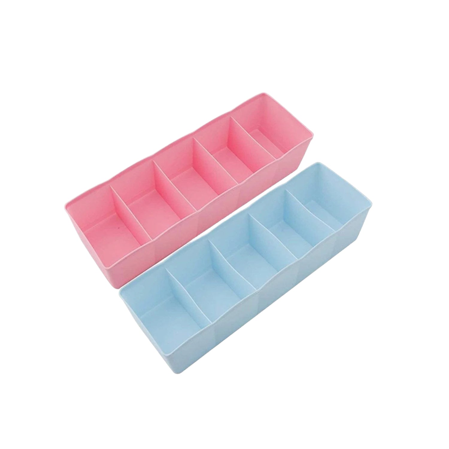5 Compartments Socks / Handkerchief / Underwear Storage Box Socks Drawer Closet Organizer Storage Boxes (pack of 2)