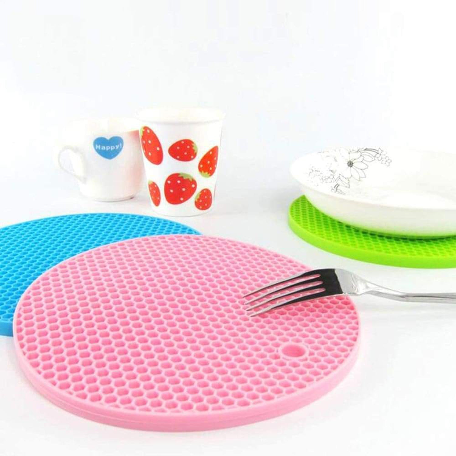 Mat, 1Pc Silicone Hot Mat used for breakfast, lunch and dinner purposes in different-different places.