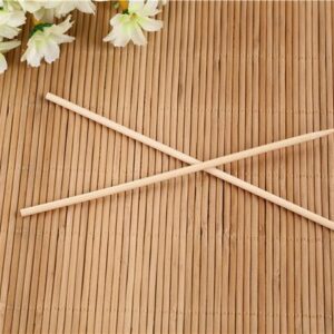 Camping Wooden Color Bamboo BBQ Skewers – 20cm Barbecue Shish Kabob Sticks for Fruit, Meat, Party & More (Pack of Skewers)