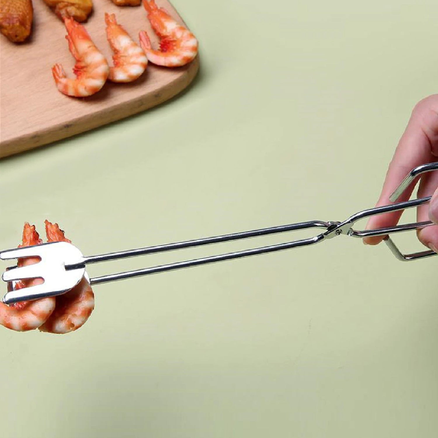 31cm Multi-Functional Metal BBQ Tongs for Serving (Clamp, Durable)