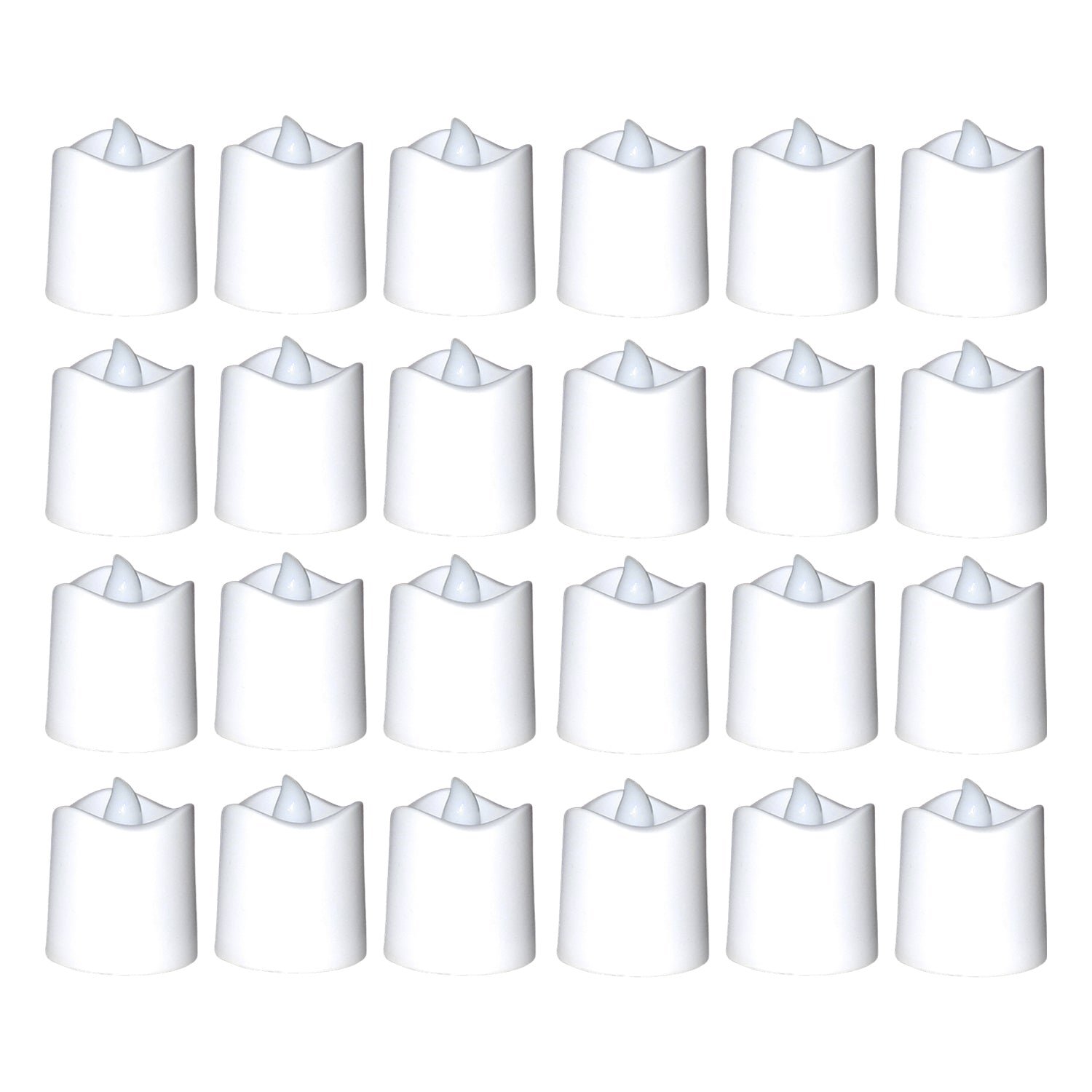 Festival Decorative - LED Tealight Candles, Diwali (White, 24 Pcs)