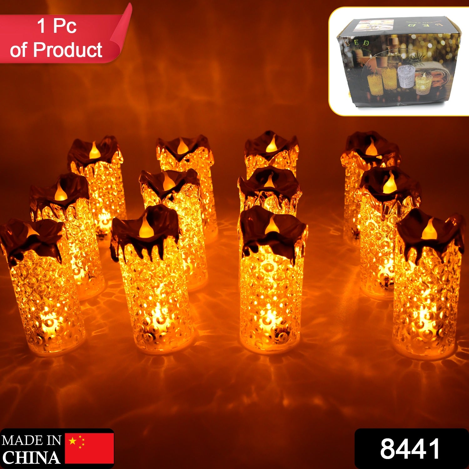 Gold LED Flameless Candles for Decor & Gifting (12 Pc MOQ)