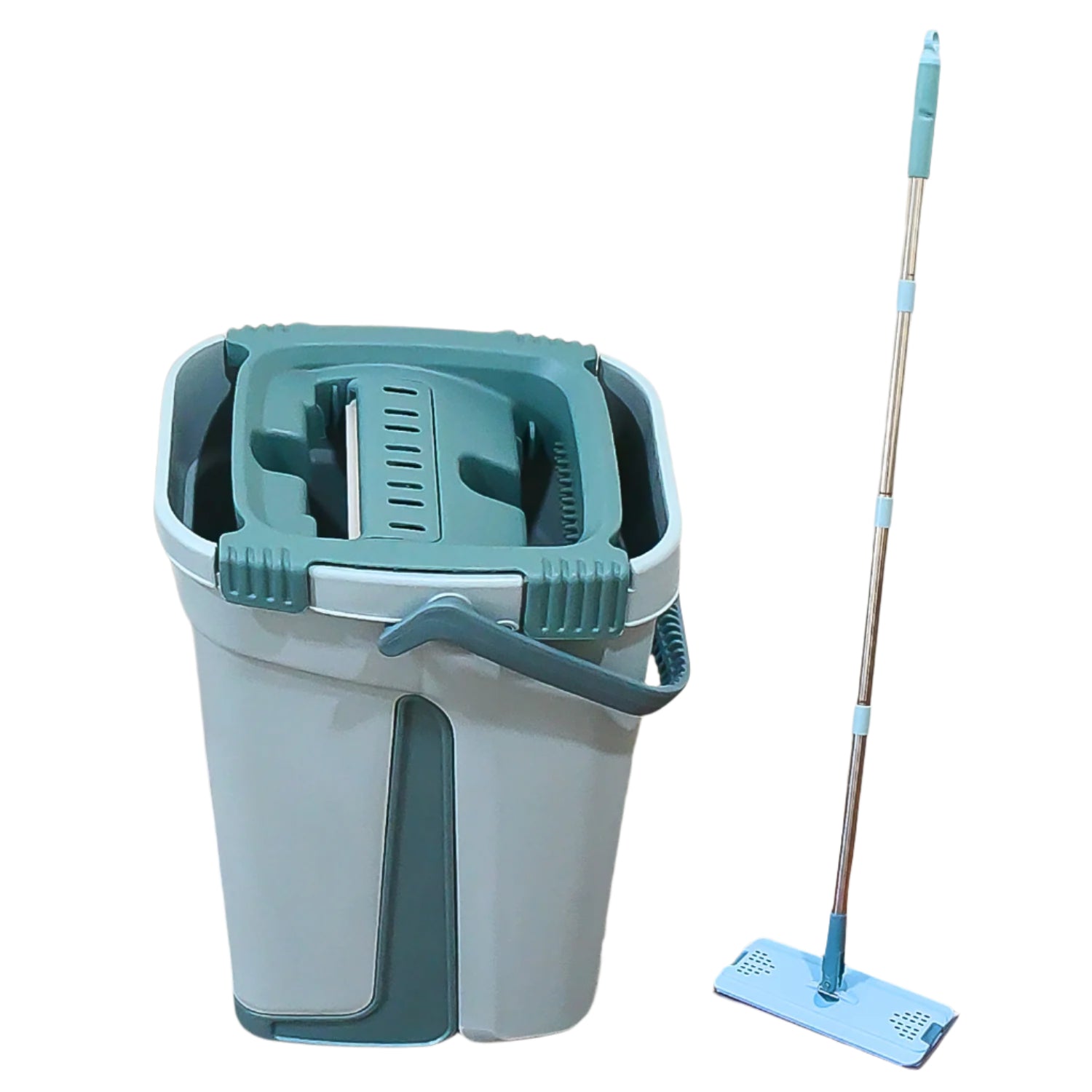 Scratch Cleaning Mop with 2 in 1 Self Clean Wash Dry Hands Free Flat Mop
