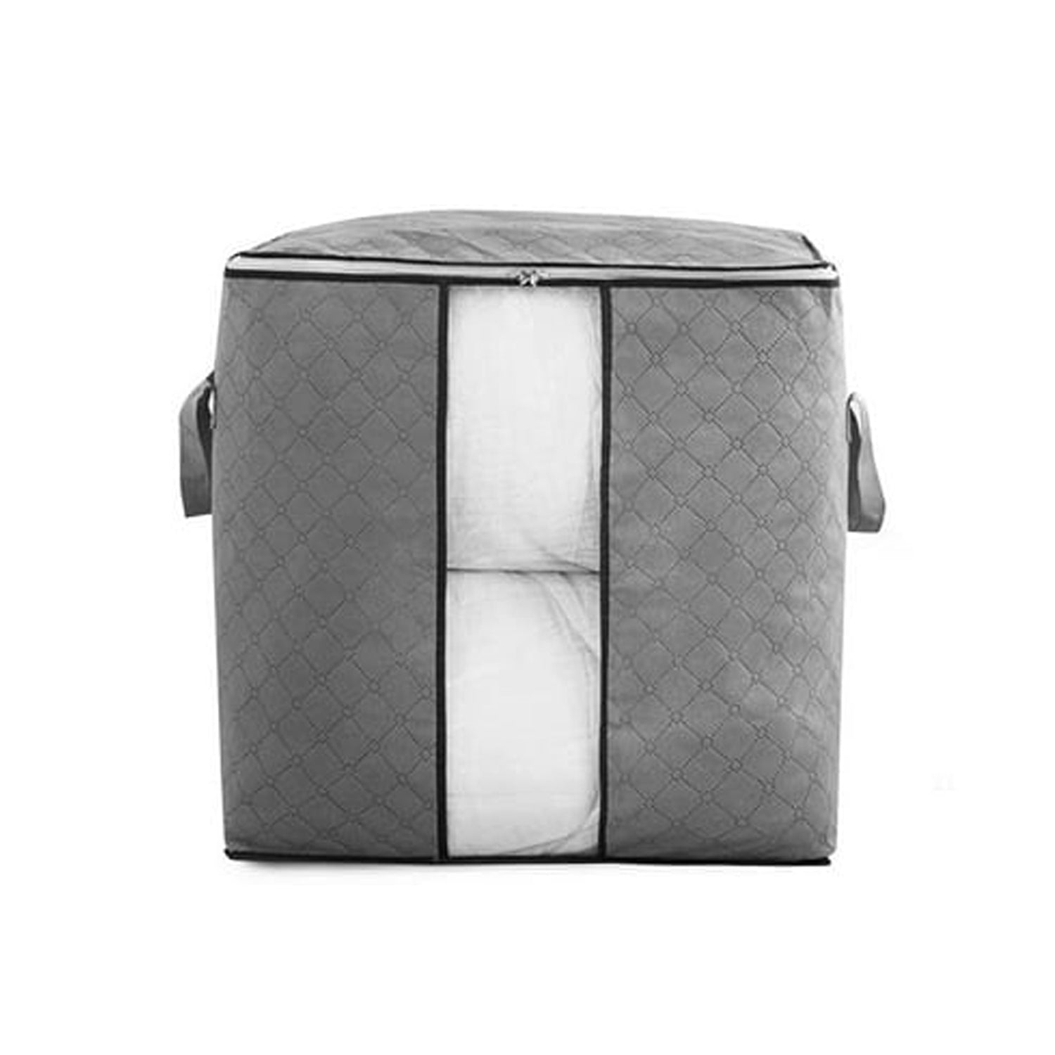 Premium Quilted Foldable Storage Bag with Transparent Window