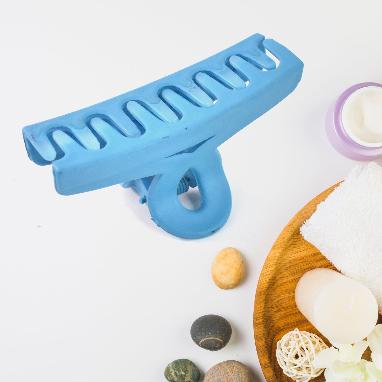 Plastic Hair Clamp Grip, Simple Matte Hair Barrette Clamp (1 Pc)