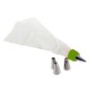 Cake Decorating Nozzle with Piping Bag Stainless Steel Piping Cream Frosting Nozzles
