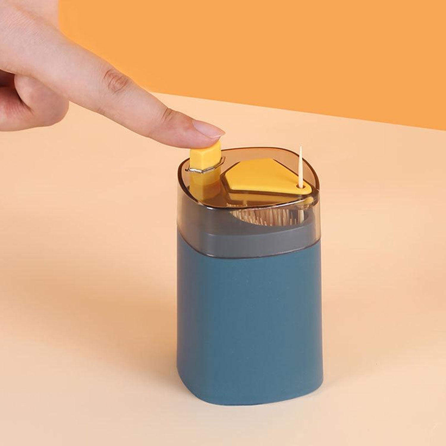Toothpick Holder Dispenser, -Up Automatic Toothpick Dispenser for Kitchen Restaurant Thickening Toothpicks Container Pocket Novelty, Safe Container Toothpick Storage Box.