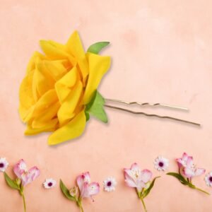 Colourful Flowing Flower Hair Pin (4 Pcs Set / Mix Color), Hair accessories