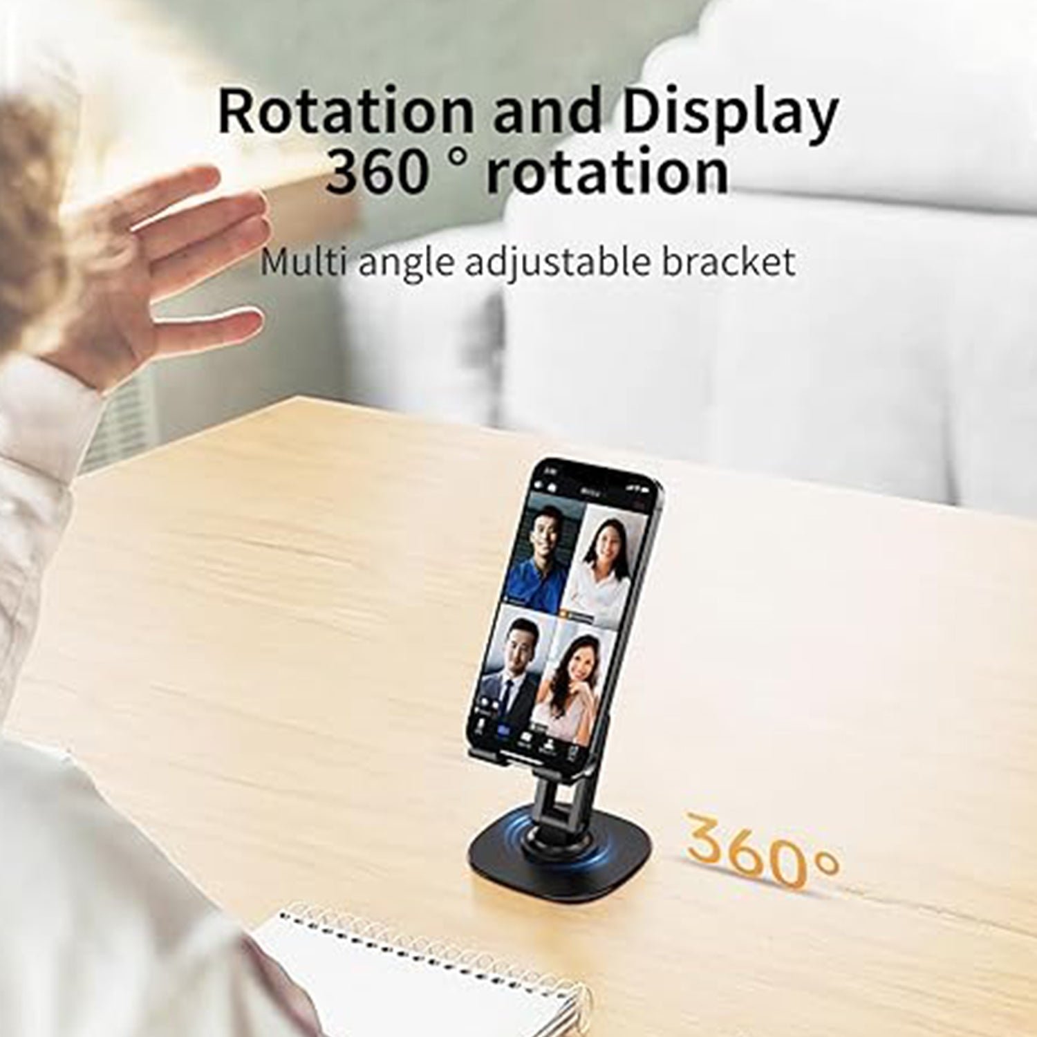 Mobile Stand Foldable & 360° Rotatable Mobile Stand (1 Pc) - Image 6