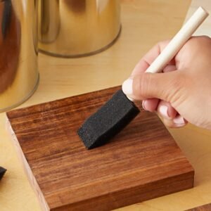 Multipurpose Sponge Brushes for Painting with Wooden Handles (6 Pcs Set)