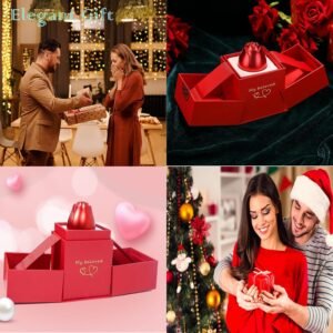 Christmas Gifts for Women Rose Ring Box Jewellery Box Eternal Rose Necklaces Box Wedding Valentine's Day