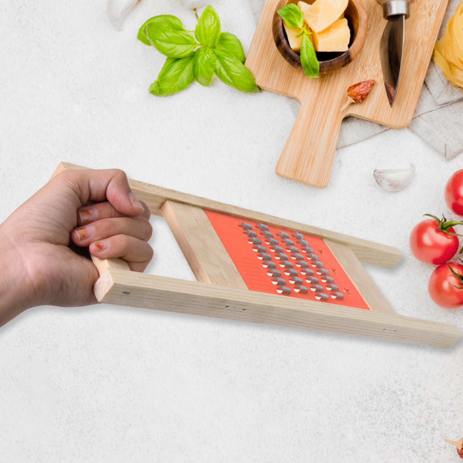 Cucumber Vegetable Slicer Salad Kitchen Wooden Shredder Cutter Grater Slicer - Image 4