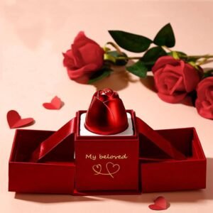 Christmas Gifts for Women Rose Ring Box Jewellery Box Eternal Rose Necklaces Box Wedding Valentine's Day