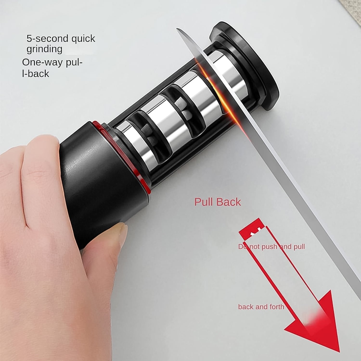 3-Stage Knife Sharpener, Knife grinder Three-sided blade for both water (1 Pc) - Image 4