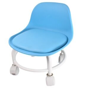 Plastic Low Round Rolling Stool with Wheels Pedicure Stool (1 pc / Mix Color)