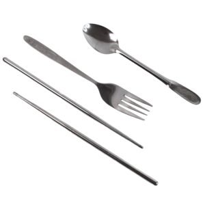 Portable Utensils Travel Camping Cutlery Set 4 Pc With case