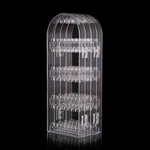 4 Folding Storage Hanger Acrylic Earring Screen Holder Display Stand Clear (1 Set)