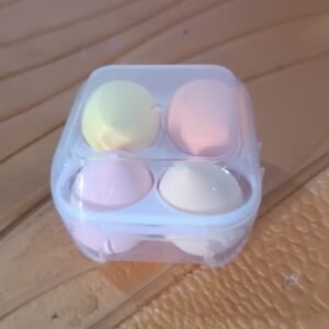 Makeup Sponges Set, Perfect for Liquid, Cream, and Powder (4 Pcs Set With Case)