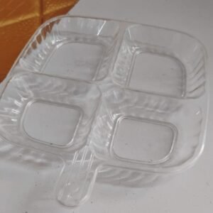 Plastic Kitchen Trays for Serving (4 Compartment / 1 Pc)